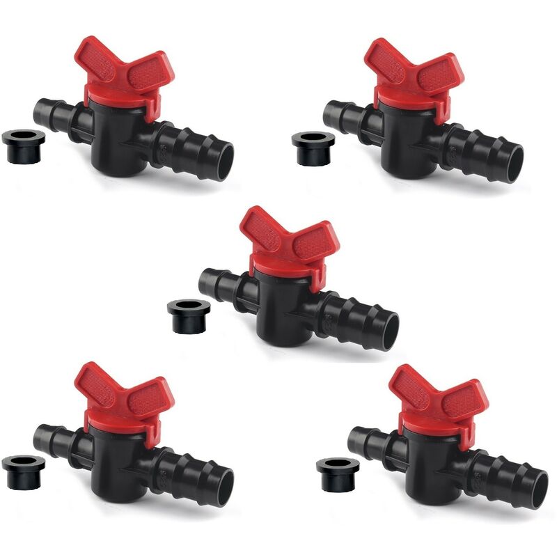 foto del prodotto v lvula de derivaci n 12mm a tubo de riego por goteo de 16mm con anillo de goma. pack de 5 offerta esclusiva