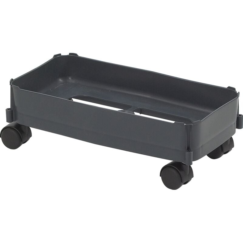 foto del prodotto v-part - carrello con ruote morbide raccoglitore per rifiuti 60l grigio scuro graf