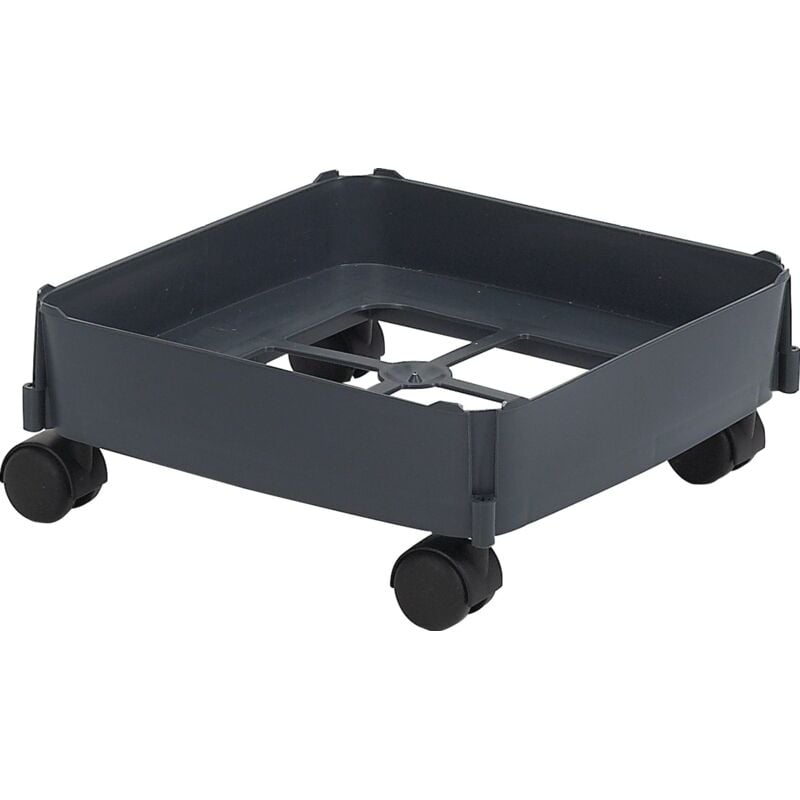 foto del prodotto v-part - carrello con ruote morbide raccoglitore per rifiuti 90l grigio scuro graf