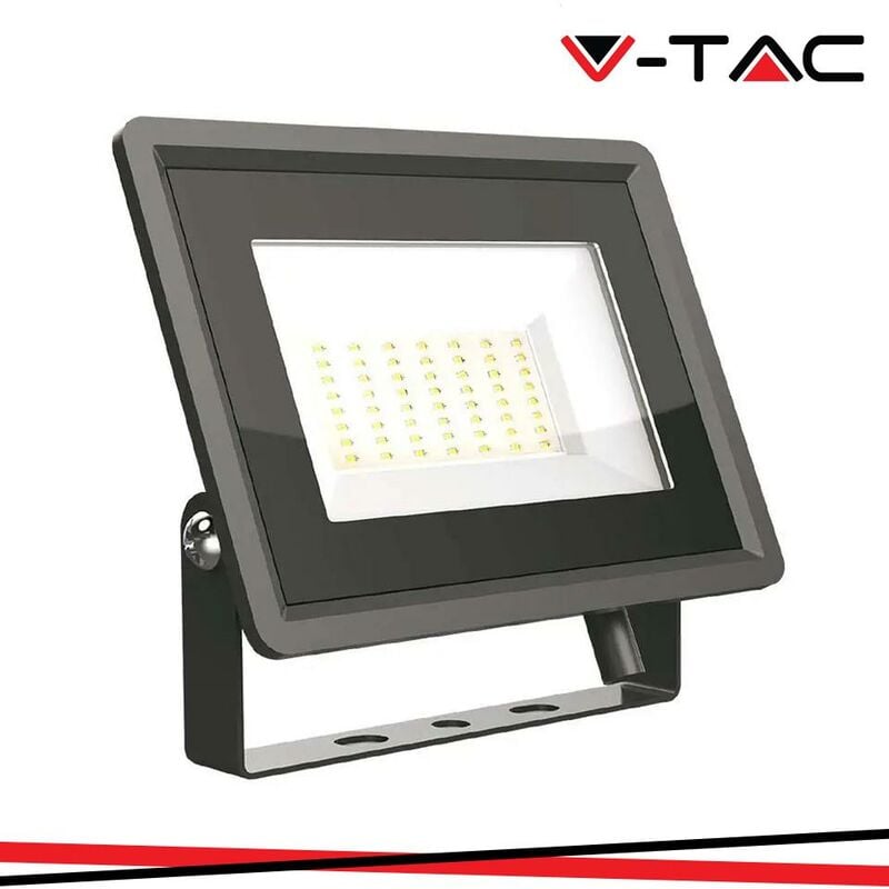 foto del prodotto v tac 50w led proiettore smd corpo nero 3000k luce calda