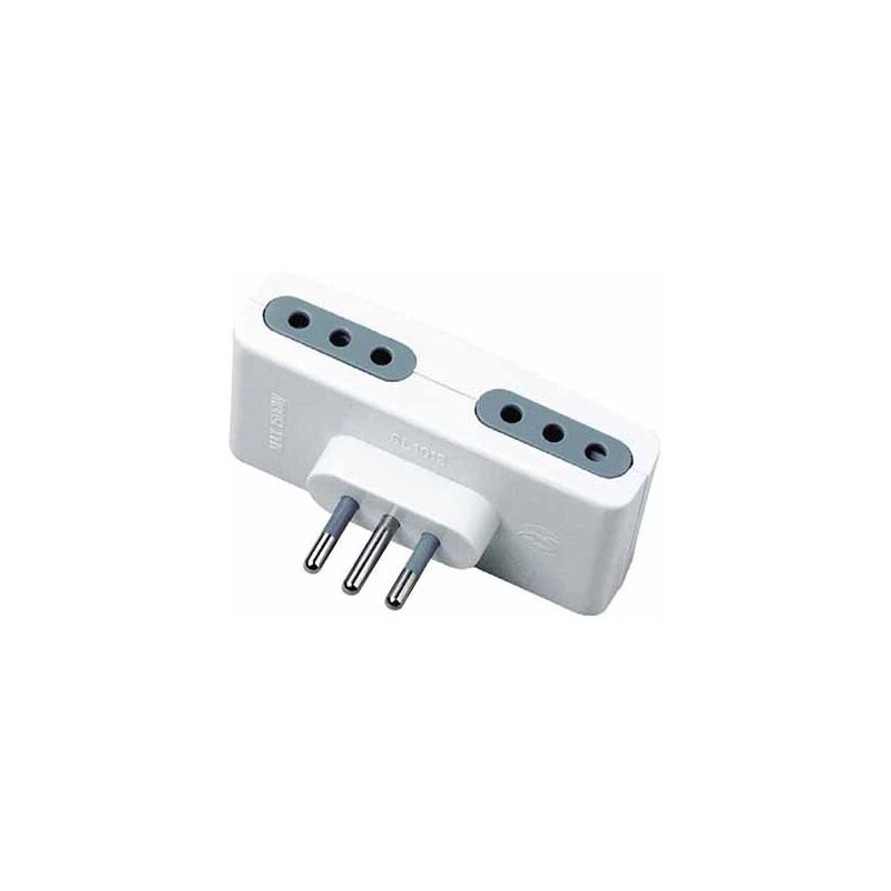 foto del prodotto v tac adattatore multiplo quadriplo con prese 2p t 10a standard italiano sku 8725