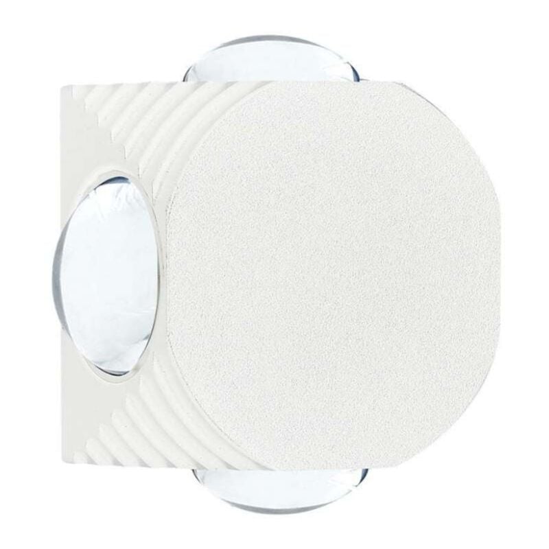 foto del prodotto v tac applique led da muro 4w con 4 fasci luminosi corpo bianco 3000k ip54