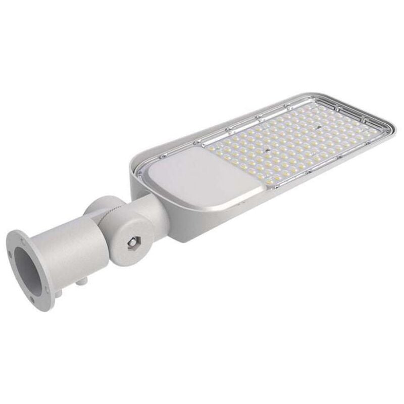 foto del prodotto v tac armatura stradale led chip samsung 100w 110lm w con sensore colore grigio 6400k ip65