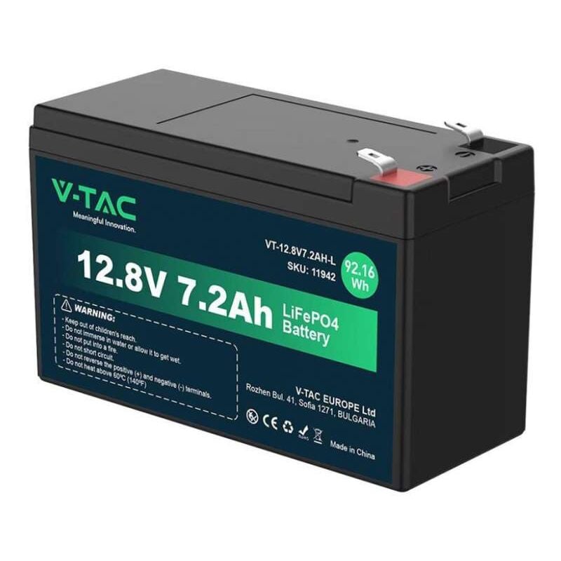foto del prodotto v tac batteria al litio 12.8v 7.2ah t2 allarmi, videosorveglianza, ups 1506393mm ip55