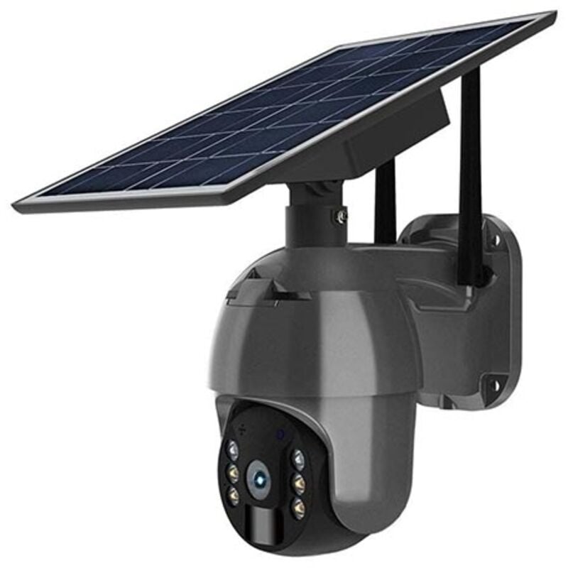 foto del prodotto v-tac camera di videosorveglianza con pannello solare hd orientabile wifi colore nero