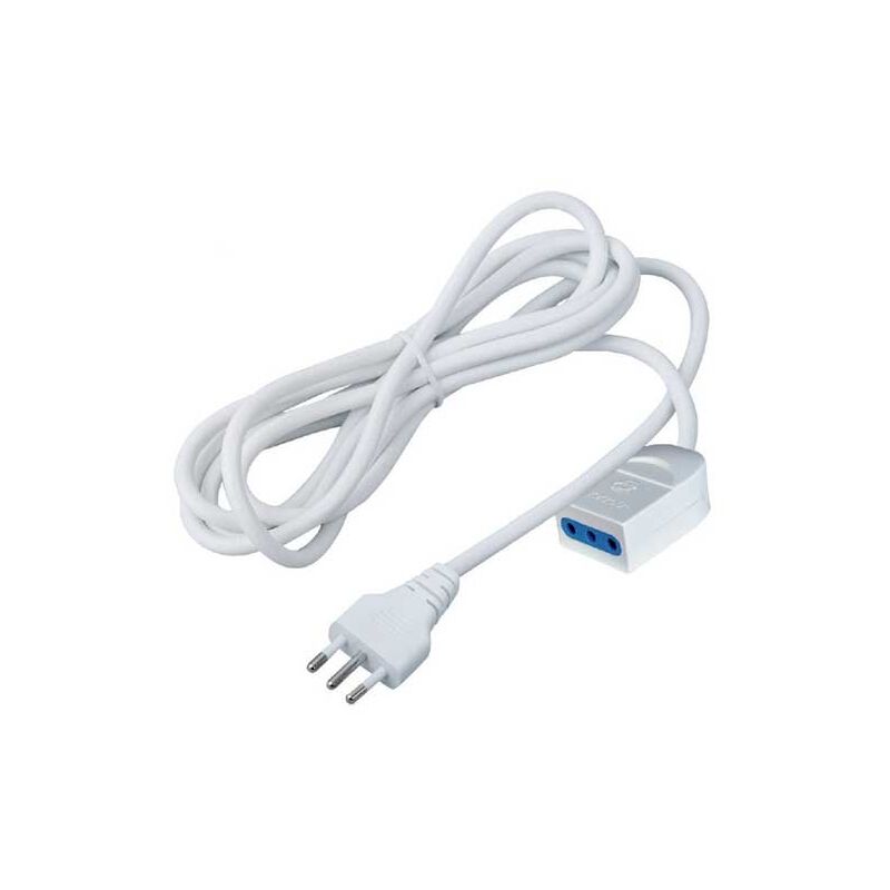 foto del prodotto v-tac - cavo prolunga spina e presa italiane 5 metri 10a colore bianco - sku 8730