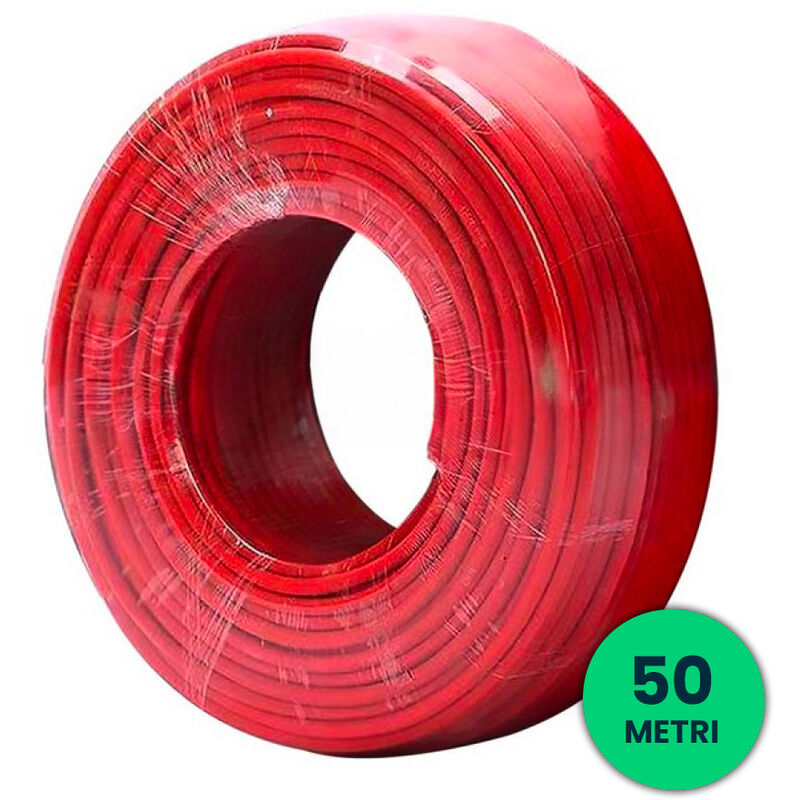 foto del prodotto v tac cavo solare 4 mmq unipolare colore rosso bobina da 50 metri
