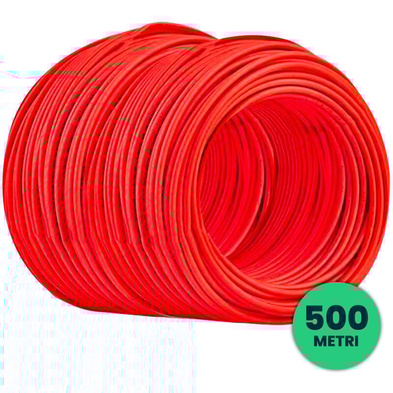 foto del prodotto v tac cavo solare 6 mmq unipolare colore rosso bobina da 500 metri