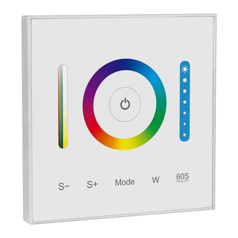 foto del prodotto v-tac controller dimmer da parete strip led 5 canali rgb rgbw rgb+cct 12-24v