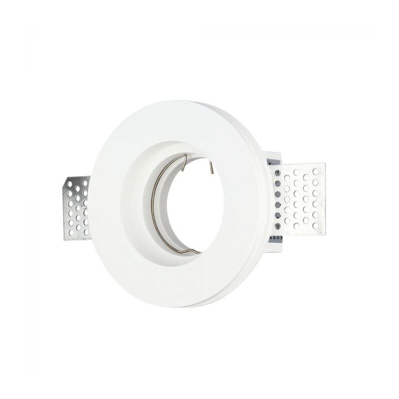 foto del prodotto v tac faretto ad incasso tondo attacco gu10 in gesso colore bianco vt 771 3652
