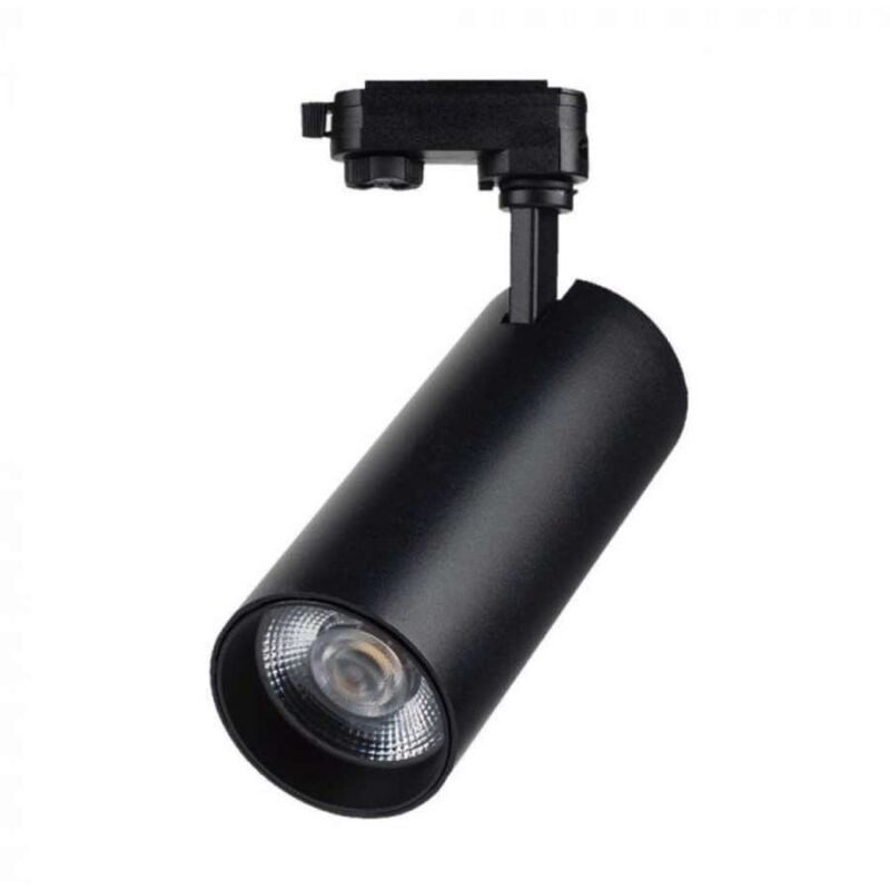 foto del prodotto v tac faretto led cob da binario trifase 40w colore nero 3in1