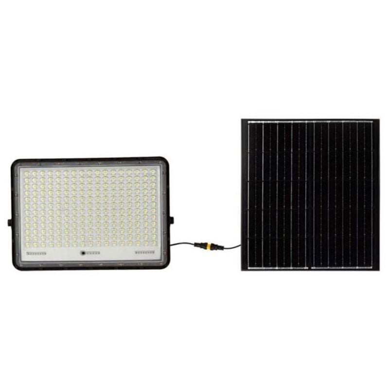 foto del prodotto v tac faro led con telecomando e pannello solare 30w 6400k ip65