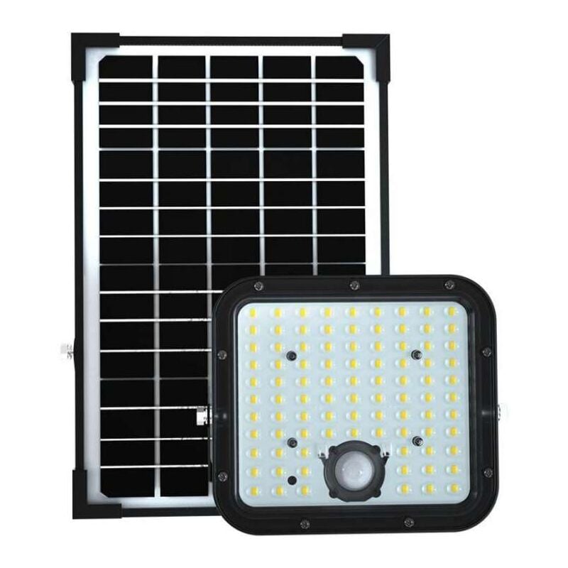 foto del prodotto v-tac - faro led con telecomando e pannello solare 30w lfp colore nero 4000k ip65