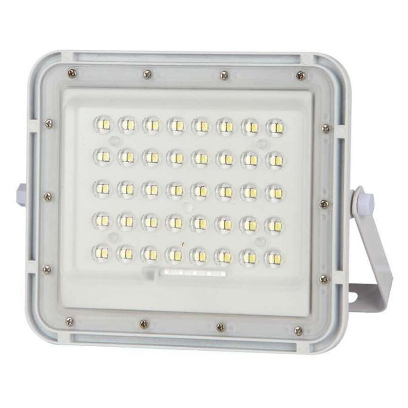 foto del prodotto v tac faro led con telecomando e pannello solare 6w 6400k ip65 bianco