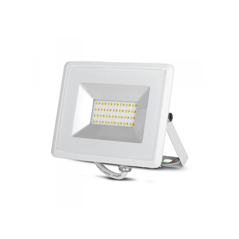 foto del prodotto v tac faro led flood light 20w carcassa bianca ip65 neutro 4000k super slim sku 215950