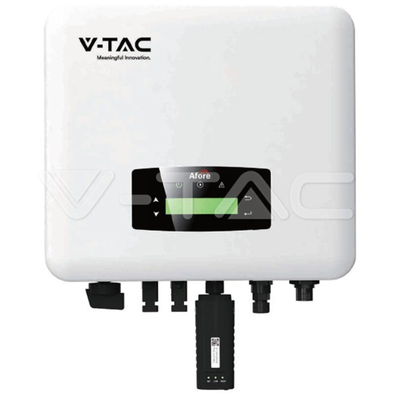 foto del prodotto v tac inverter di rete monofase 5kw, mppt2, cei 0 21, wifi, garanzia 10 anni, ip65