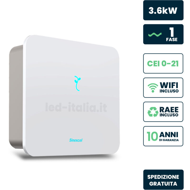 foto del prodotto v tac inverter fotovoltaico monofase ibrido on grid off grid 3.6kw garanzia 10 anni ip65