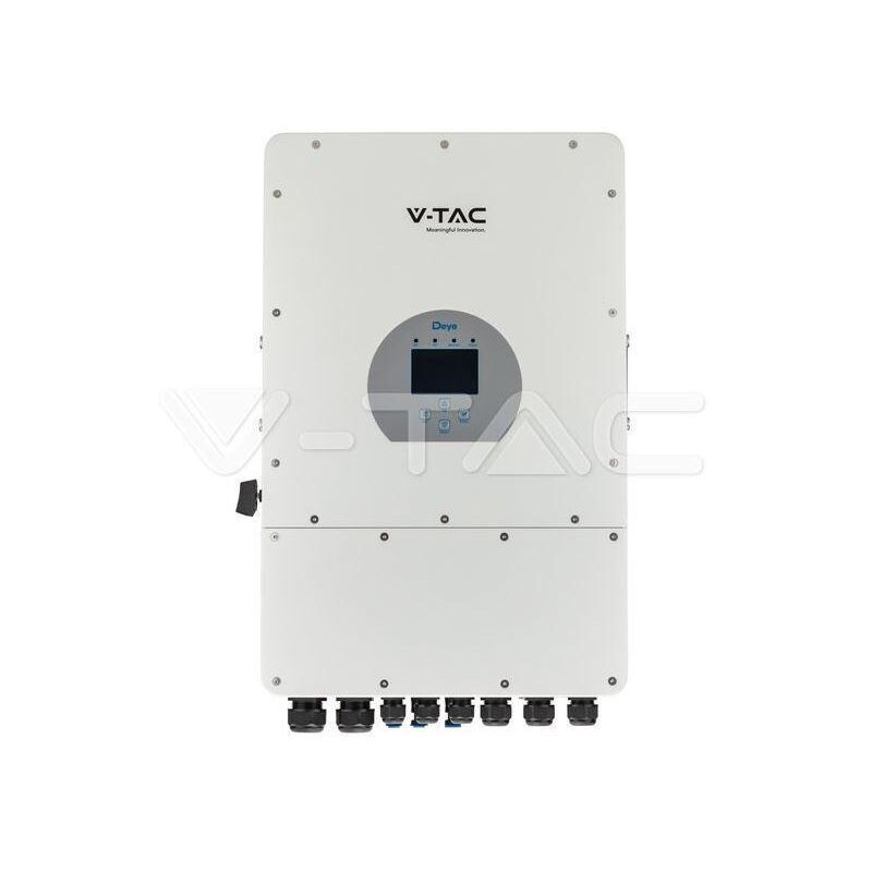 foto del prodotto v tac inverter trifase ibrido 12kw wifi e ta inclusi garanzia 10 anni ip65