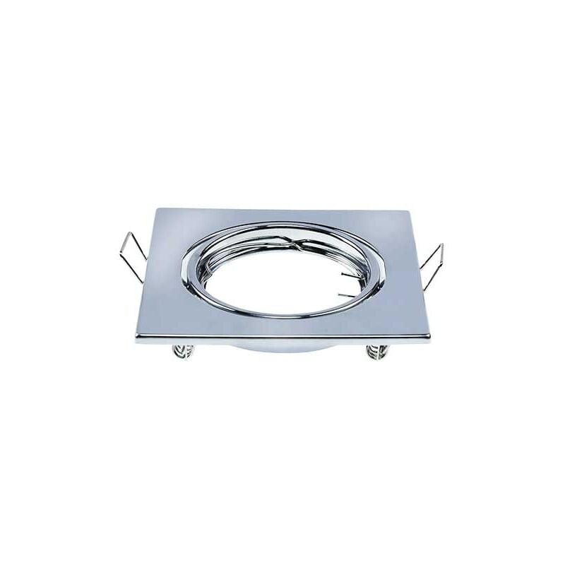 foto del prodotto v tac kit 2 portafaretti cromo gu10 quadrati vt 817 8943