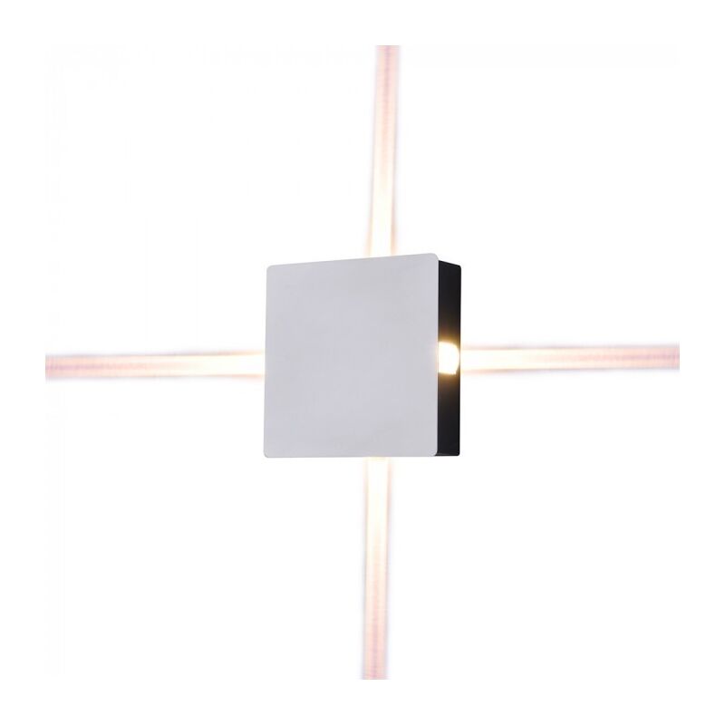 foto del prodotto v tac lampada da muro led bianca 4w wall light ip65 forma quadrata vt 704 3000k