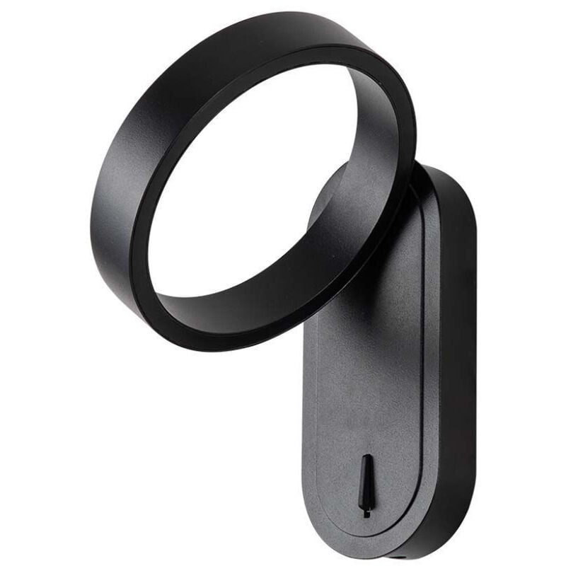 foto del prodotto v-tac lampada led da muro 5w doppio fascio 110lm/w colore nero con testa ruotabile bianco caldo+bianco naturale ip65