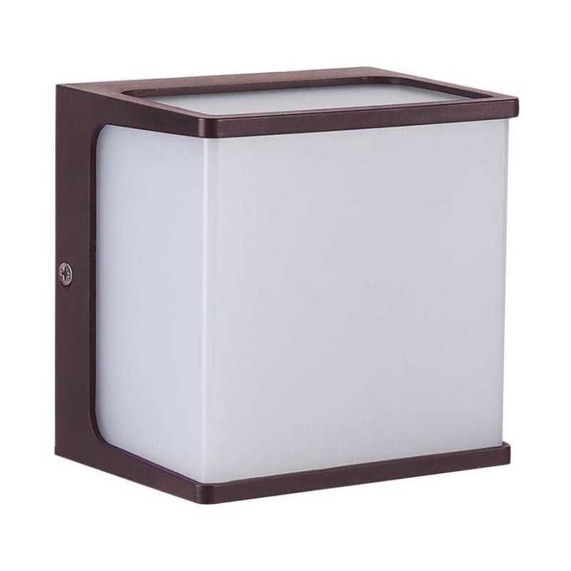 foto del prodotto v tac lampada led da muro a lanterna 8w classica colore marrone 3000k ip65
