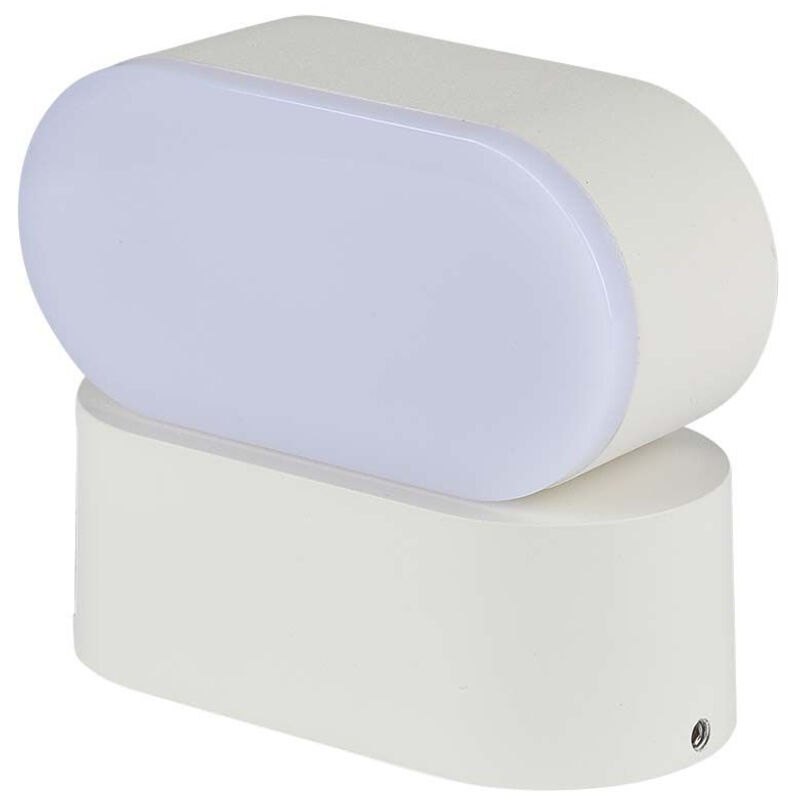 foto del prodotto v tac lampada led da muro ovale 5w 110lm w colore bianco con testa ruotabile bianco naturale ip65