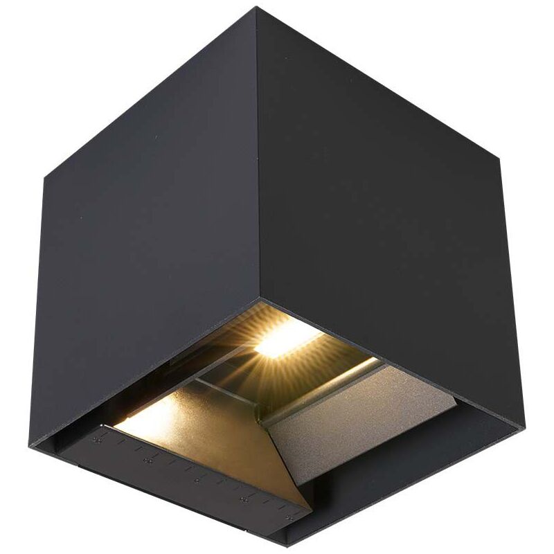 foto del prodotto v tac lampada led da parete 9w con pannello solare e sensore di movimento colore nero luce 3000k ip65 11884