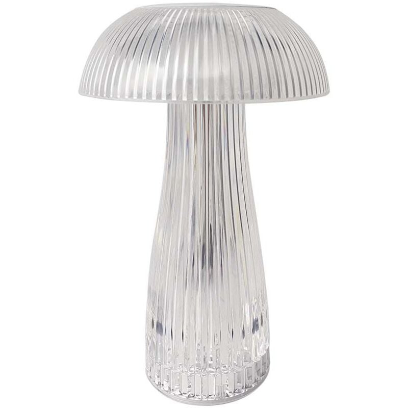 foto del prodotto v tac lampada led da tavolo 1w colore bianco trasparente ricaricabile con usb c touch dimmerabile 3in1