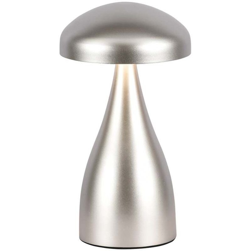 foto del prodotto v-tac - lampada led da tavolo 1w con batteria 800mah ricaricabile usb c colore champagne in metallo touch dimmerabile 3in1