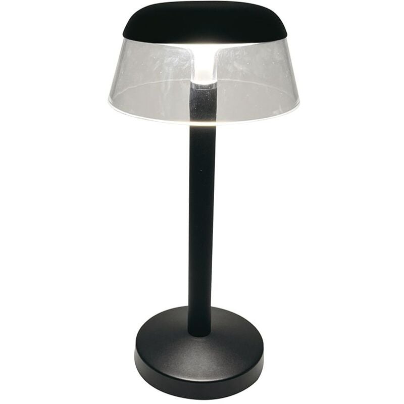 foto del prodotto v tac lampada led da tavolo cct 3in1 3w a batteria ricaricabile ricaricabile, in alluminio, usb c touch dimmerabile nero 23685