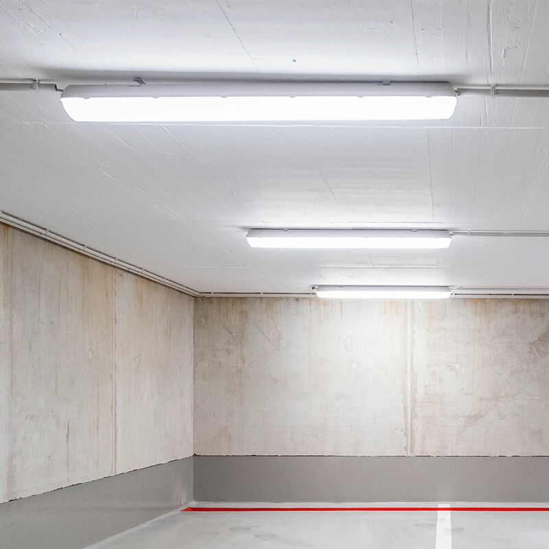 foto del prodotto v tac lampada led per vasca, lampada ingresso, luce garage, luce ambienti umidi, lampada da soffitto, protetta contro i getti d acqua, 48w 5760lm