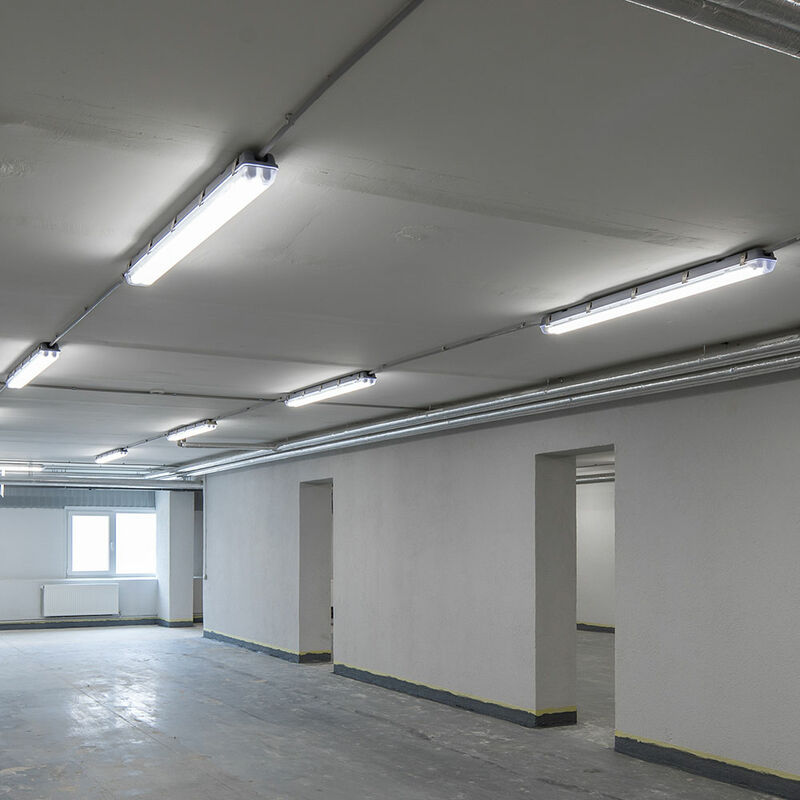 foto del prodotto v tac lampada led per vasca, lampada ingresso, luce garage, luce ambienti umidi, lampada da soffitto, protetta contro i getti d acqua, 48w 5760lm
