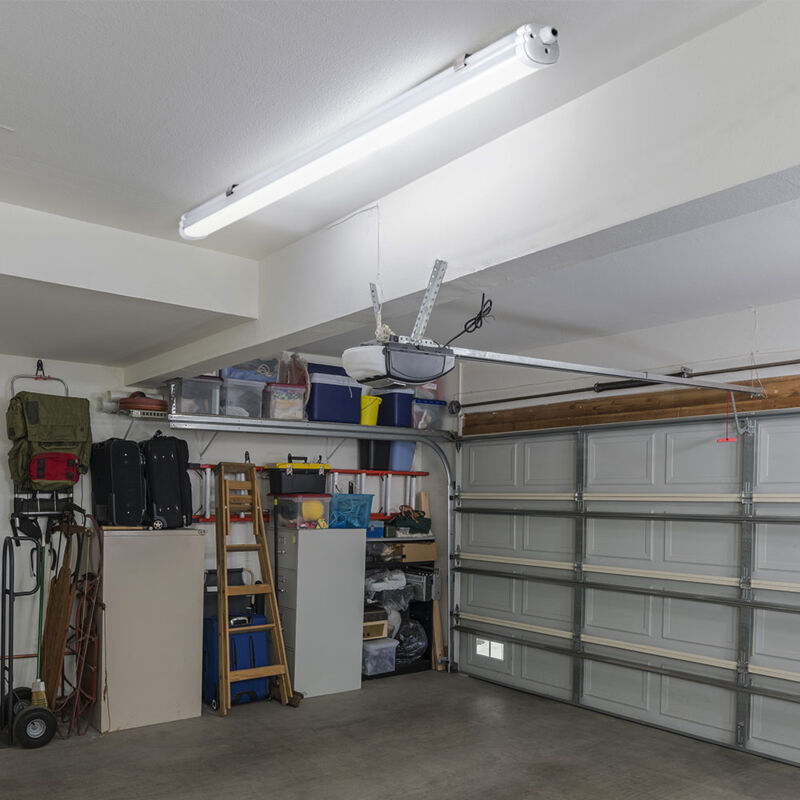 foto del prodotto v tac lampada led per vasca, luce per ambienti umidi, luce per garage, lampada per ingresso, lampada da soffitto, plastica bianca, resistente ai