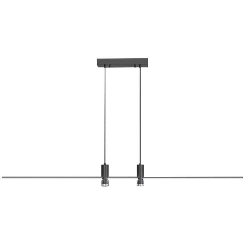 foto del prodotto v-tac lampadario led a sospensione 19w dal design moderno 80115cm colore nero bianco naturale