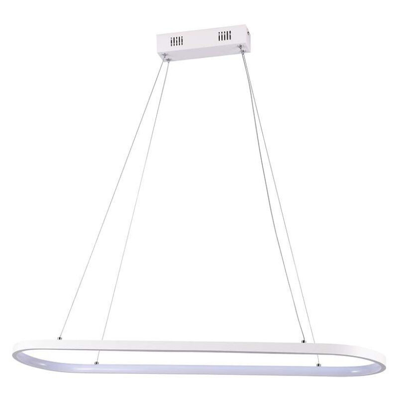 foto del prodotto v-tac lampadario led a sospensione 24w in metallo colore bianco 8020100cm bianco naturale