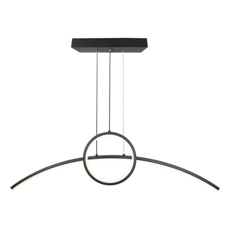 foto del prodotto v tac lampadario led a sospensione 36w dal design moderno colore nero 4000k