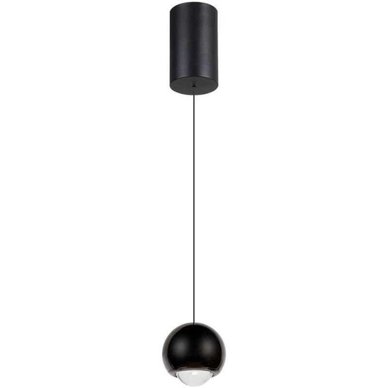 foto del prodotto v-tac lampadario led a sospensione 5w sfera 12x200cm regolabile 3000k nero