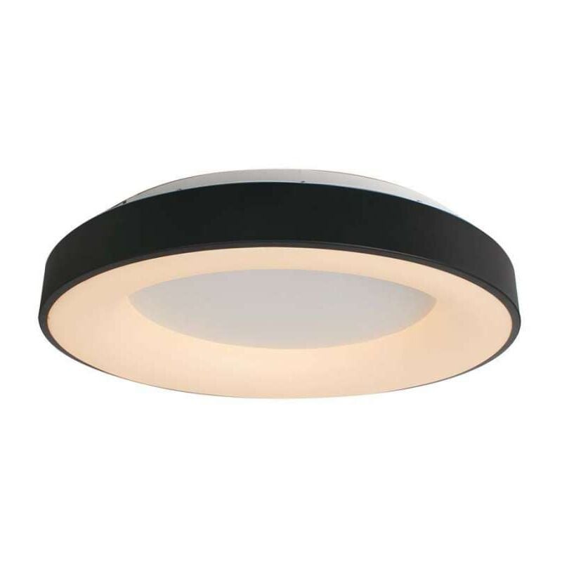 foto del prodotto v tac lampadario led con montaggio a plafone 49w dimmerabile triac d 600mm h 105mm colore nero 3000k