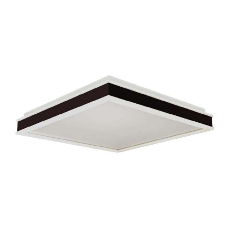 foto del prodotto v tac lampadario led quadrato 18w con montaggio a plafone dimmerabile triac colore nero 4000k