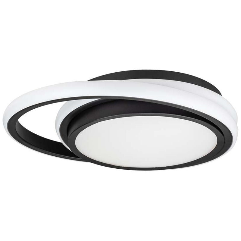 foto del prodotto v-tac lampadario led rotondo doppio 24w con montaggio a plafone colore nero bianco naturale
