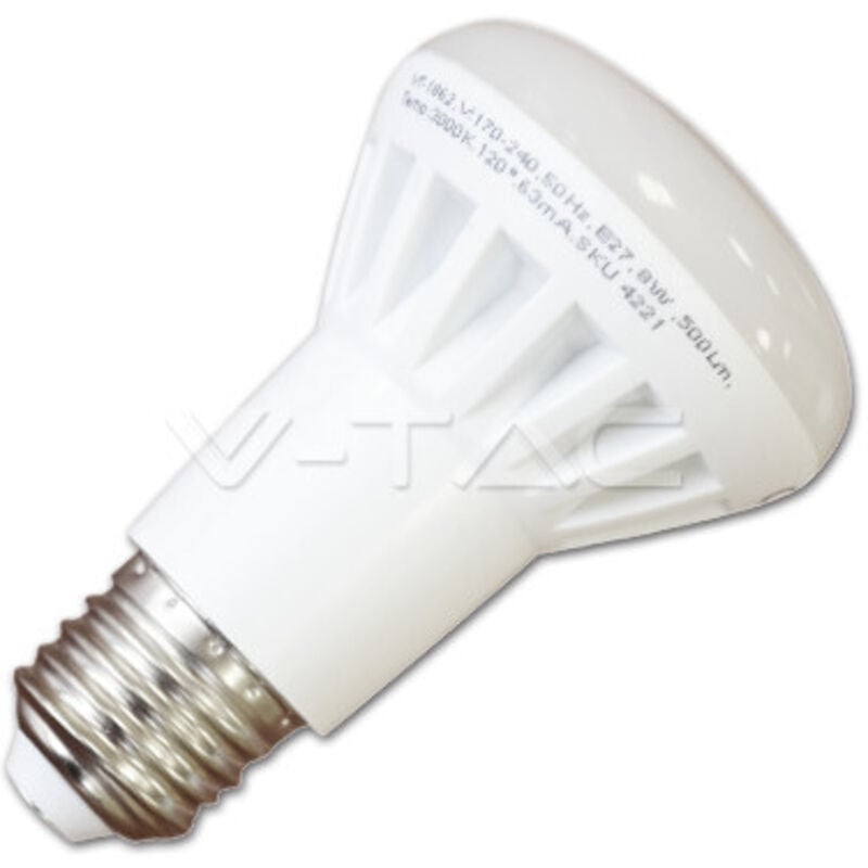 foto del prodotto v tac lampadina a led e27 8w r63 500lm ip20 bianco naturale 4000k