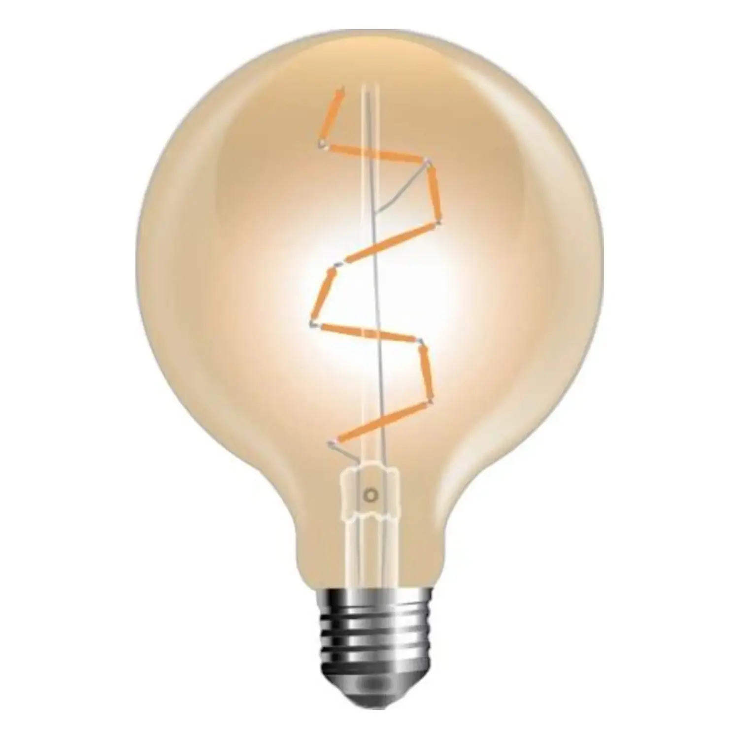 foto del prodotto v tac lampadina globo filo led vintage ambrata g95 e27 4 watt bianco caldo