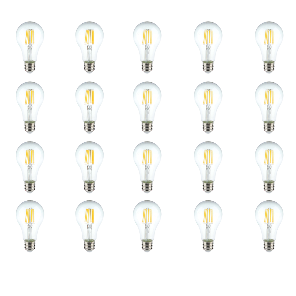 foto del prodotto v tac lampadina led e27 10w a67 filamento bianco naturale 20 pezzi