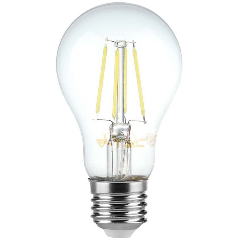 foto del prodotto v tac led lampadina 8w filamento e27 a60 dimmerabile clear cover 3000k luce calda