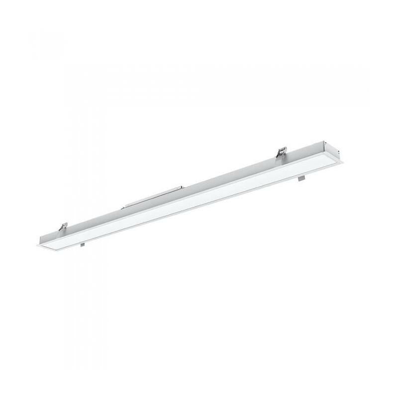 foto del prodotto v tac luce lineare led samsung chip 40w incasso corpo d argento 6400k luce fredda
