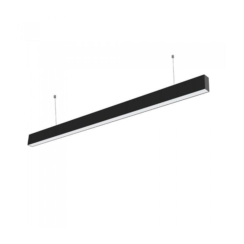 foto del prodotto v tac luce lineare led samsung chip 40w sospensione corpo nero 4000k luce naturale