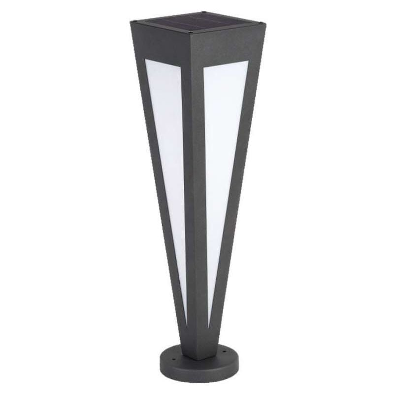 foto del prodotto v tac piantana solare led da giardino 2w 635cm con telecomando colore nero 3000k ip65
