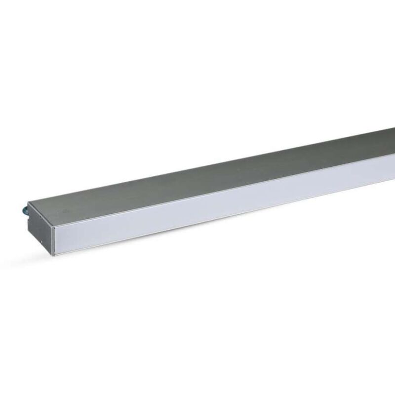 foto del prodotto v tac plafoniera led chip samsung a sospensione 40w lineare colore argento 6400k
