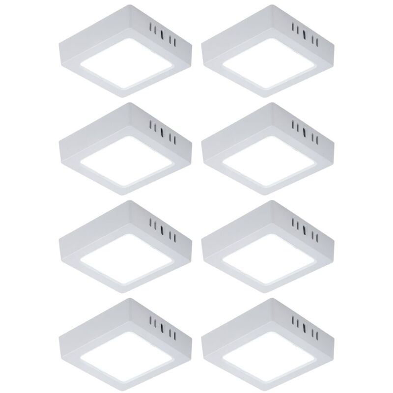 foto del prodotto v tac plafoniera led lampada da soggiorno lampada da corridoio lampada da parete quadrata per cucina, plastica bianca, 6w 660lm 6500k bianco
